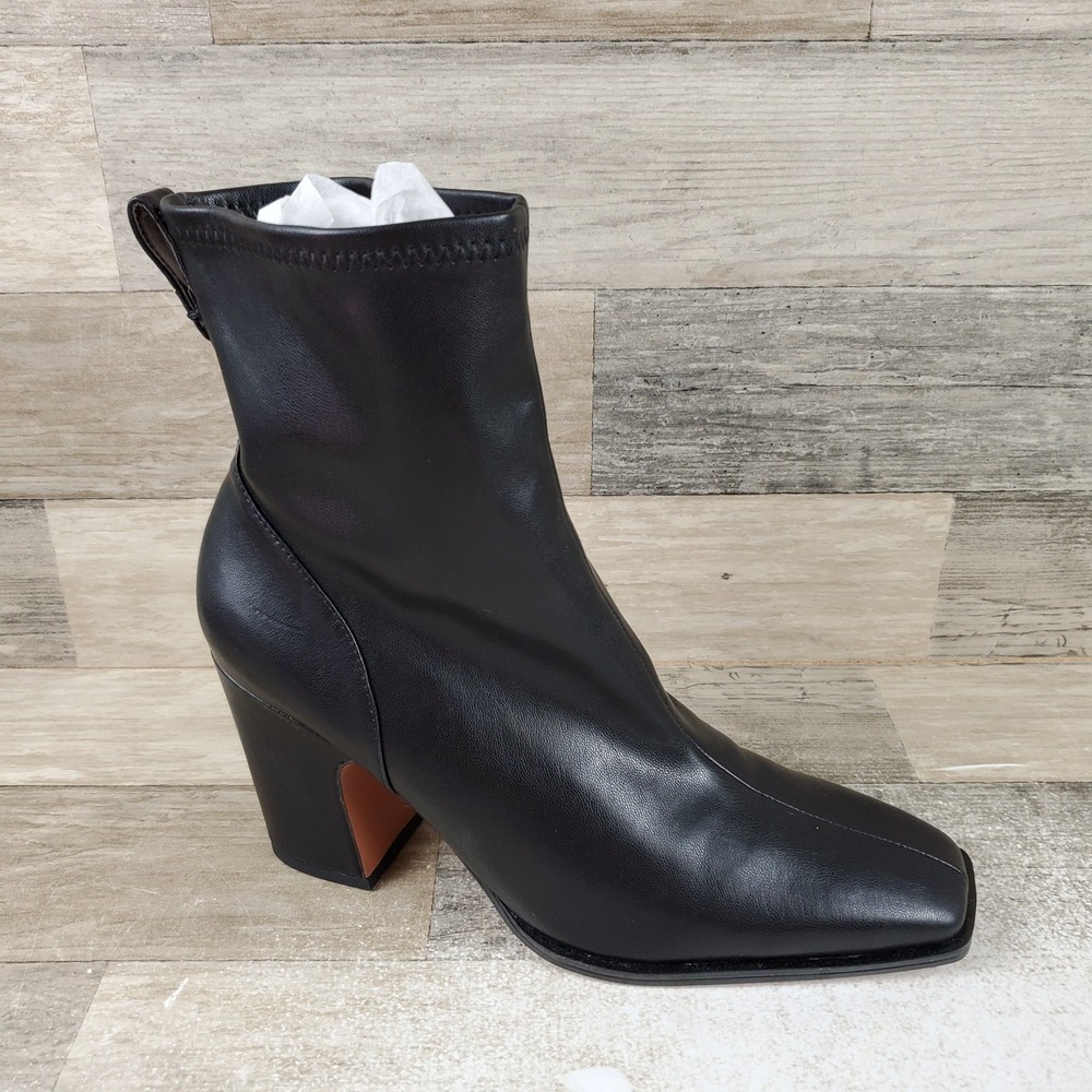 Franco Sarto Jayton Womens Ankle Boot Sz 7.5 M Oxblood Red Faux Leather Side Zip